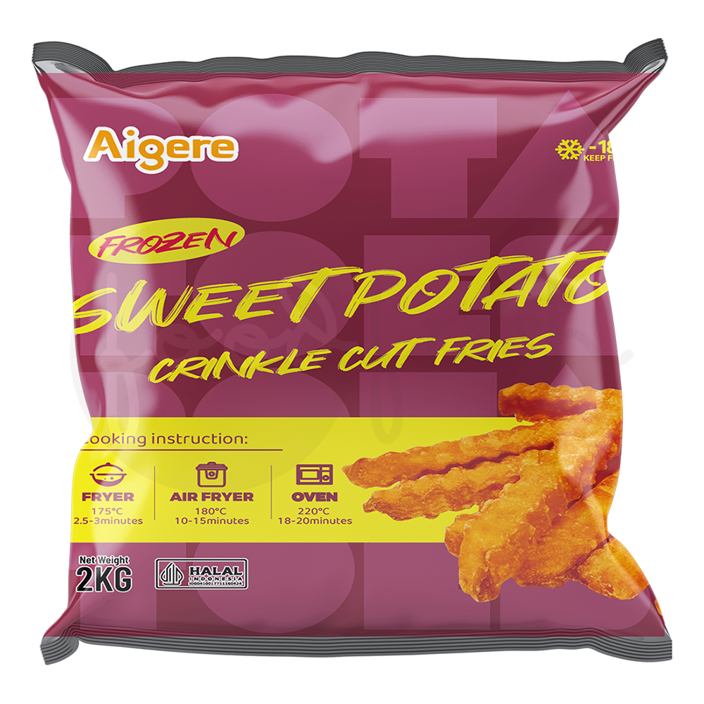 Aigere Sweet Potato Crinkle Cut Fries